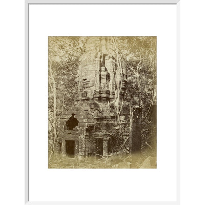 Tower of Prea Sat Ling Poun print in white frame