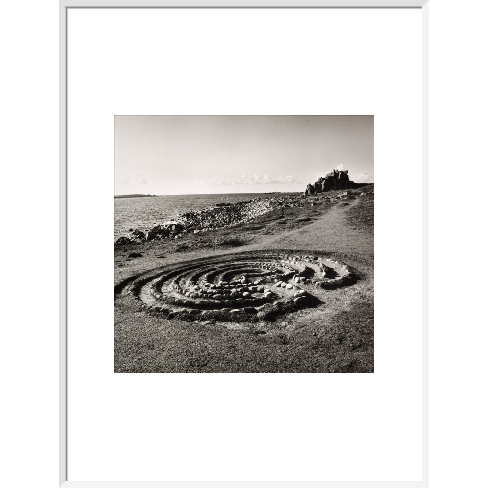 Troytown Maze print in white frame