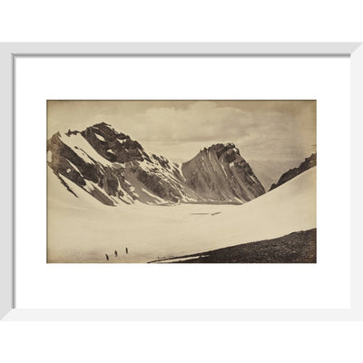 View from the Top of the Manirung Pass print in white frame