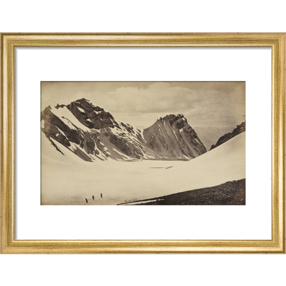 View from the Top of the Manirung Pass print in gold frame