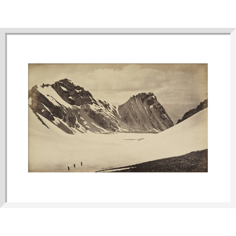 View from the Top of the Manirung Pass print in white frame