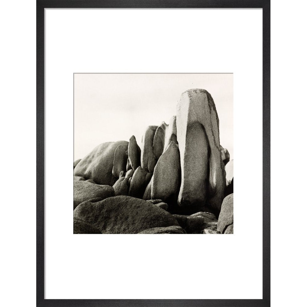 White Rocks print in black frame