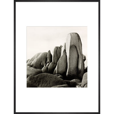 White Rocks print in black frame