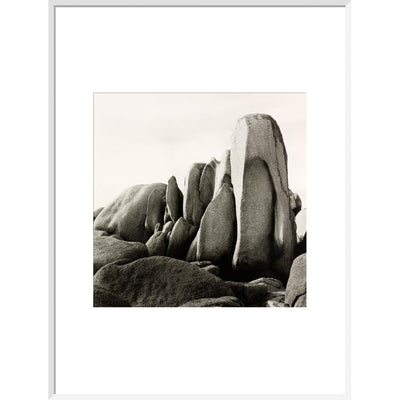 White Rocks print in white frame