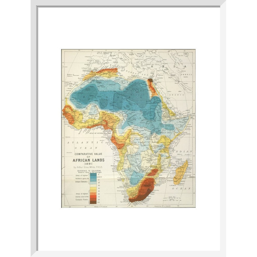 Africa print in white frame