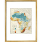 Africa print in gold frame