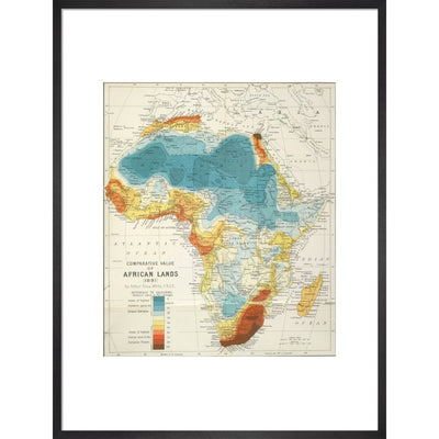 Africa print in black frame