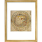 A Korean World Map print in gold frame
