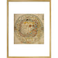 A Korean World Map print in gold frame
