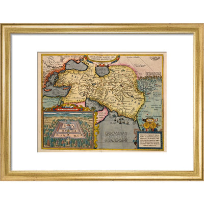 Asia print in gold frame