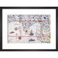 Chart of the Indian Ocean print in black frame