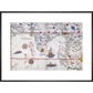 Chart of the Indian Ocean print in black frame