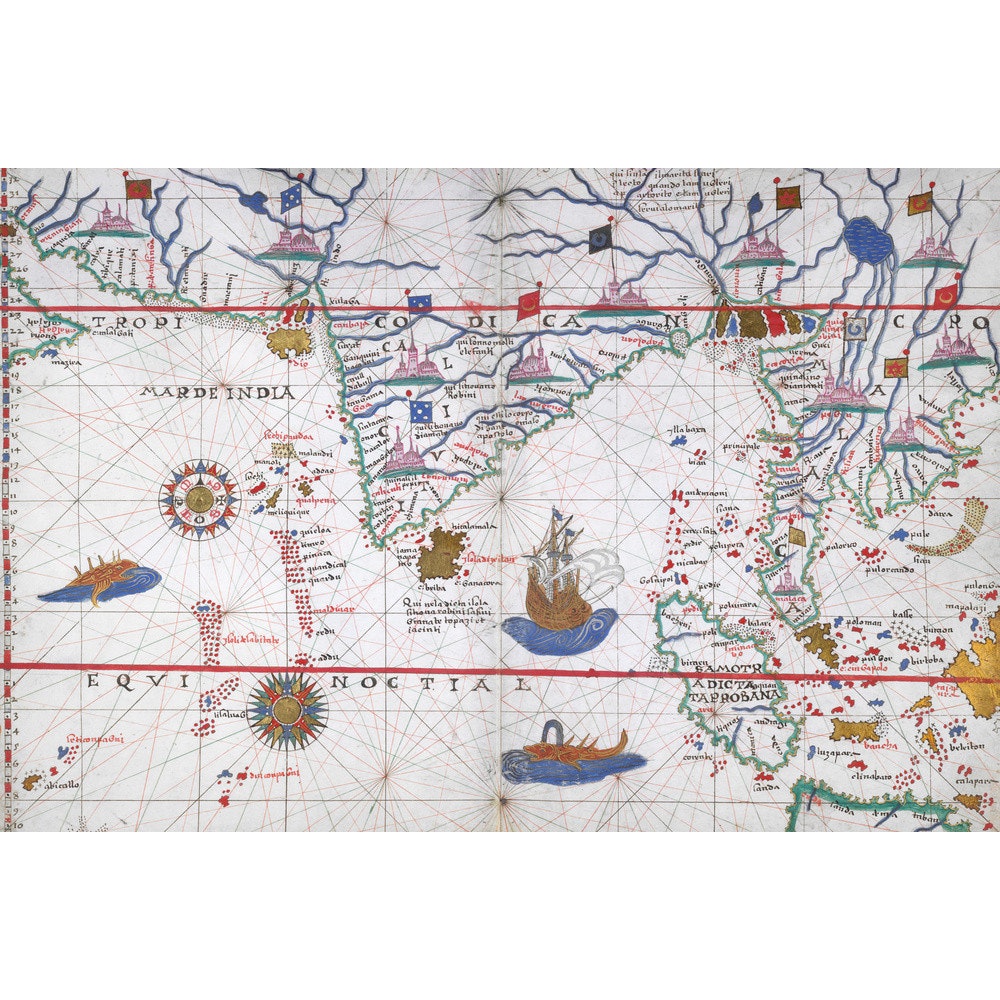Chart of the Indian Ocean print