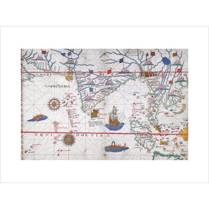 Chart of the Indian Ocean print unframed