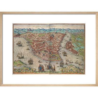 Constantinople print in natural frame