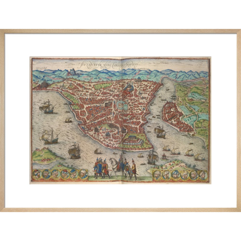 Constantinople print in natural frame