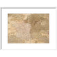 Map of Europe print in white frame