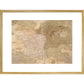 Map of Europe print in gold frame