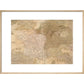 Map of Europe print in natural frame