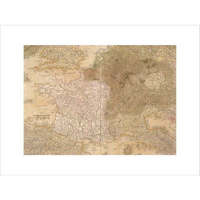 Map of Europe print unframed