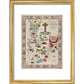 Map of Human Life print in gold frame