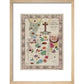 Map of Human Life print in natural frame