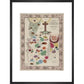 Map of Human Life print in black frame