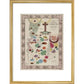 Map of Human Life print in gold frame