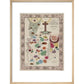 Map of Human Life print in natural frame