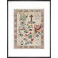 Map of Human Life print in black frame