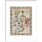Map of Human Life print in white frame
