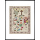 Map of Human Life print in black frame