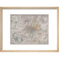 Map of London print in natural frame