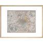 Map of London print in natural frame