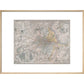 Map of London print in natural frame