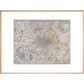 Map of London print in natural frame