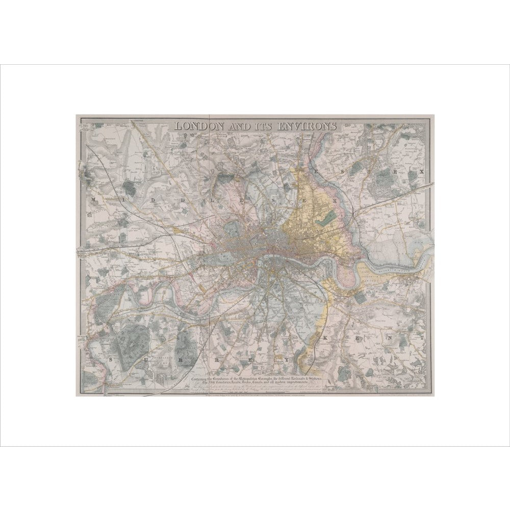 Map of London print unframed