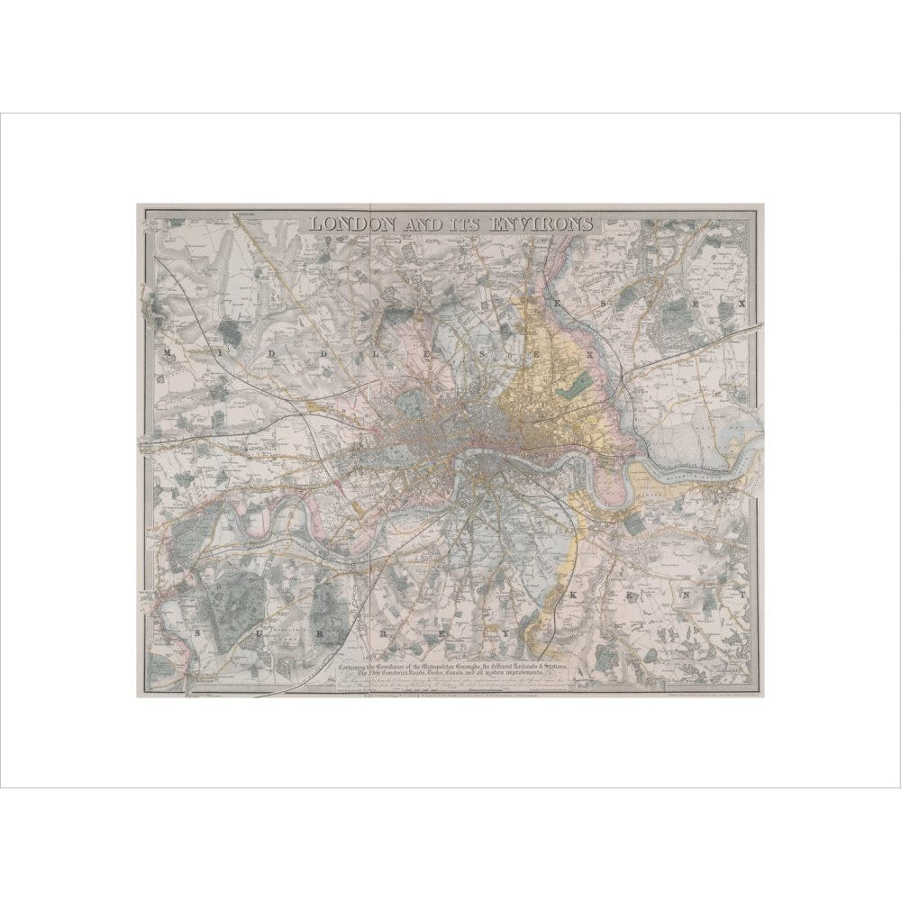 Map of London print unframed