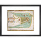 Map of New York or New Amsterdam print in black print