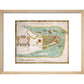 Map of New York or New Amsterdam print in natural frame