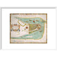 Map of New York or New Amsterdam print in white frame