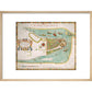 Map of New York or New Amsterdam print in natural frame