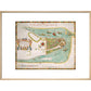 Map of New York or New Amsterdam print in natural frame