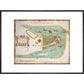 Map of New York or New Amsterdam print in black print