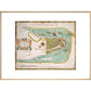 Map of New York or New Amsterdam print in natural frame
