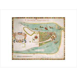 Map of New York or New Amsterdam print unframed