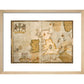 Map of the Spanish Armada and the British Isles print in natural frame
