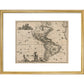 North and South America print in gold frame