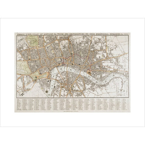 Plan of London print unframed