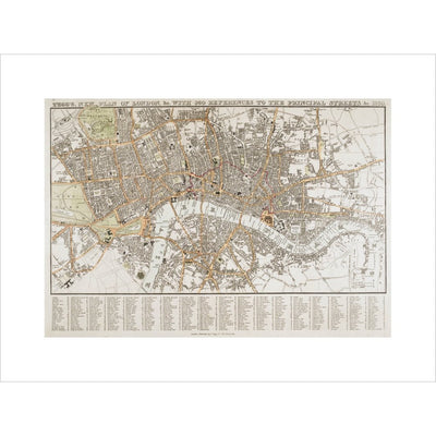 Plan of London print unframed